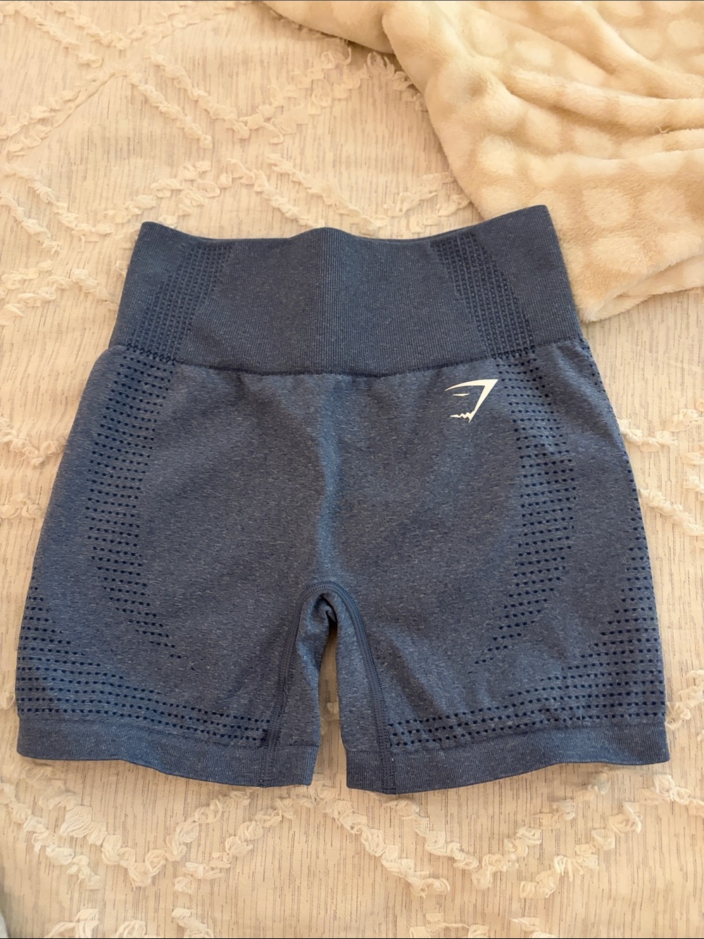 Gymshark Women's High-Rise Navy Seamless Bike Shorts